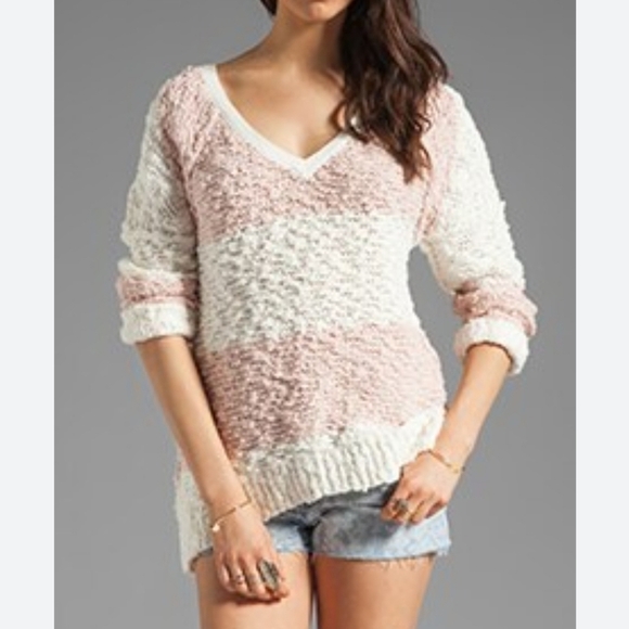 FREE PEOPLE RUGBY STRIPE PULLOVER, SZ SMALL - Picture 1 of 8
